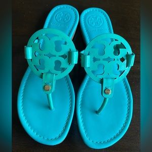 Tory Burch turquoise Miller sandals